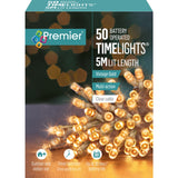 Premier 50 LED Multi Action Battery Operated TIMELIGHTS™ – 10 Colors & Cable Variations